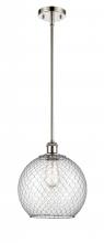 Innovations Lighting 516-1S-PN-G122-10CSN-LED - Farmhouse Chicken Wire - 1 Light - 10 inch - Polished Nickel - Mini Pendant