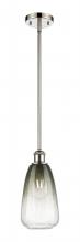 Innovations Lighting 516-1S-PN-G480-6SL - Brookhaven Almond - 1 Light - 6 inch - Polished Nickel - Stem hung - Mini Pendant