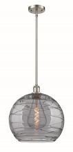 Innovations Lighting 516-1S-SN-G1213-14SM - Athens Deco Swirl - 1 Light - 14 inch - Brushed Satin Nickel - Pendant