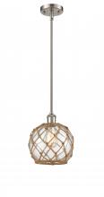 Innovations Lighting 516-1S-SN-G122-8RB - Farmhouse Rope - 1 Light - 8 inch - Brushed Satin Nickel - Mini Pendant