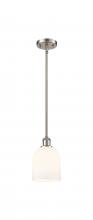 Innovations Lighting 516-1S-SN-G558-6GWH - Bella - 1 Light - 6 inch - Brushed Satin Nickel - Mini Pendant