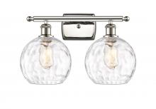 Innovations Lighting 516-2W-PN-G1215-8 - Athens Water Glass - 2 Light - 18 inch - Polished Nickel - Bath Vanity Light