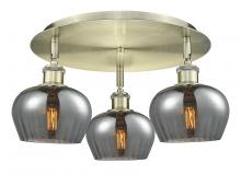 Innovations Lighting 516-3C-AB-G93 - Fenton - 3 Light - 18 inch - Antique Brass - Flush Mount