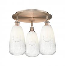 Innovations Lighting 516-3C-AC-G480-6OP - Brookhaven Almond - 3 Light - 18 inch - Antique Copper - Semi-Flush Mount