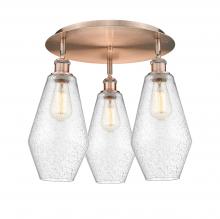 Innovations Lighting 516-3C-AC-G654-7 - Cindyrella - 3 Light - 19 inch - Antique Copper - Flush Mount