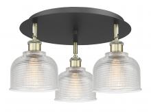 Innovations Lighting 516-3C-BAB-G412 - Dayton - 3 Light - 17 inch - Black Antique Brass - Flush Mount