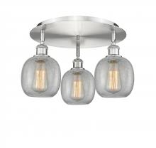 Innovations Lighting 516-3C-SN-G105 - Belfast - 3 Light - 18 inch - Satin Nickel - Flush Mount