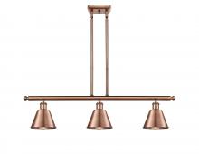 Innovations Lighting 516-3I-AC-M8 - Smithfield - 3 Light - 36 inch - Antique Copper - Stem hung - Island Light
