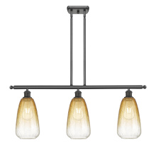 Innovations Lighting 516-3I-OB-G480-6AM - Brookhaven Almond - 3 Light - 36 inch - Oil Rubbed Bronze - Stem Hung - Island Light