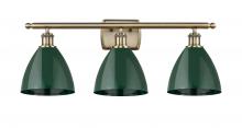 Innovations Lighting 516-3W-AB-MBD-75-GR - Plymouth - 3 Light - 28 inch - Antique Brass - Bath Vanity Light