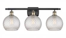 Innovations Lighting 516-3W-BAB-G122C-8CL - Athens - 3 Light - 28 inch - Black Antique Brass - Bath Vanity Light