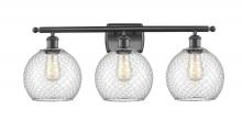 Innovations Lighting 516-3W-BK-G122-8CBK - Farmhouse Chicken Wire - 3 Light - 28 inch - Matte Black - Bath Vanity Light