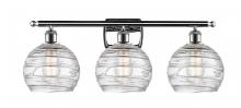 Innovations Lighting 516-3W-PC-G1213-8 - Athens Deco Swirl - 3 Light - 28 inch - Polished Chrome - Bath Vanity Light