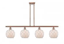 Innovations Lighting 516-4I-AC-G121-8RW - Farmhouse Rope - 4 Light - 48 inch - Antique Copper - Cord hung - Island Light