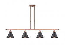 Innovations Lighting 516-4I-AC-M8-BK - Smithfield - 4 Light - 48 inch - Antique Copper - Stem hung - Island Light