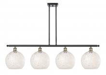 Innovations Lighting 516-4I-BAB-G1216-10WM - White Mouchette - 4 Light - 48 inch - Black Antique Brass - Stem Hung - Island Light