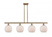 Innovations Lighting 516-4I-BB-G121-8RW - Farmhouse Rope - 4 Light - 48 inch - Brushed Brass - Cord hung - Island Light