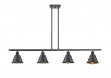 Innovations Lighting 516-4I-BK-M8-LED - Smithfield - 4 Light - 48 inch - Matte Black - Stem hung - Island Light