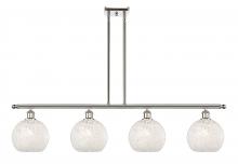 Innovations Lighting 516-4I-PN-G1216-8WM - White Mouchette - 4 Light - 48 inch - Polished Nickel - Stem Hung - Island Light