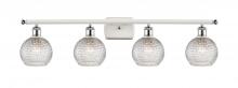 Innovations Lighting 516-4W-WPC-G122C-6CL - Athens - 4 Light - 36 inch - White Polished Chrome - Bath Vanity Light