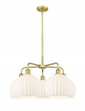 Innovations Lighting 516-5CR-SG-G1217-10WV - White Venetian - 5 Light - 28 inch - Satin Gold - Chandelier