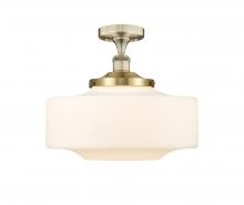 Innovations Lighting 616-1F-AB-G691-16 - Bridgeton - 1 Light - 16 inch - Antique Brass - Semi-Flush Mount