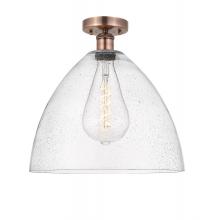 Innovations Lighting 616-1F-AC-GBD-164 - Bristol - 1 Light - 16 inch - Antique Copper - Semi-Flush Mount