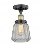 Innovations Lighting 616-1F-BAB-G142 - Chatham - 1 Light - 7 inch - Black Antique Brass - Semi-Flush Mount