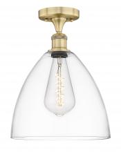 Innovations Lighting 616-1F-BB-GBD-122 - Bristol - 1 Light - 12 inch - Brushed Brass - Semi-Flush Mount