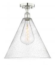 Innovations Lighting 616-1F-PN-GBC-164 - Berkshire - 1 Light - 16 inch - Polished Nickel - Semi-Flush Mount