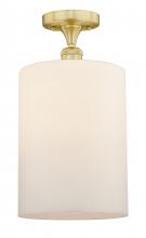 Innovations Lighting 616-1F-SG-G111-L - Cobbleskill - 1 Light - 9 inch - Satin Gold - Semi-Flush Mount