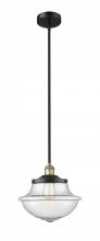 Innovations Lighting 616-1S-BAB-G544 - Oxford - 1 Light - 12 inch - Black Antique Brass - Stem hung - Mini Pendant