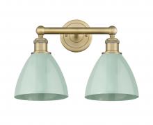 Innovations Lighting 616-2W-BB-MBD-75-SF - Plymouth - 2 Light - 17 inch - Brushed Brass - Bath Vanity Light