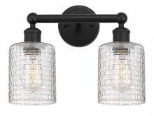 Innovations Lighting 616-2W-BK-G112C-5CL - Cobbleskill - 2 Light - 14 inch - Matte Black - Bath Vanity Light