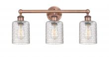 Innovations Lighting 616-3W-AC-G112C-5CL - Cobbleskill - 3 Light - 23 inch - Antique Copper - Bath Vanity Light