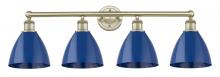 Innovations Lighting 616-4W-AB-MBD-75-BL - Plymouth - 4 Light - 35 inch - Antique Brass - Bath Vanity Light