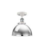 Innovations Lighting 916-1C-WPC-MFD-10-PC - Derby - 1 Light - 10 inch - White Polished Chrome - Semi-Flush Mount