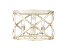 Golden 0890-FM AI - Alcott 2 Light Flush Mount in Antique Ivory with No Shade