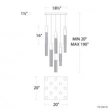 Modern Forms US Online PD-30813S-AB - Cinema Multilight Pendant Light