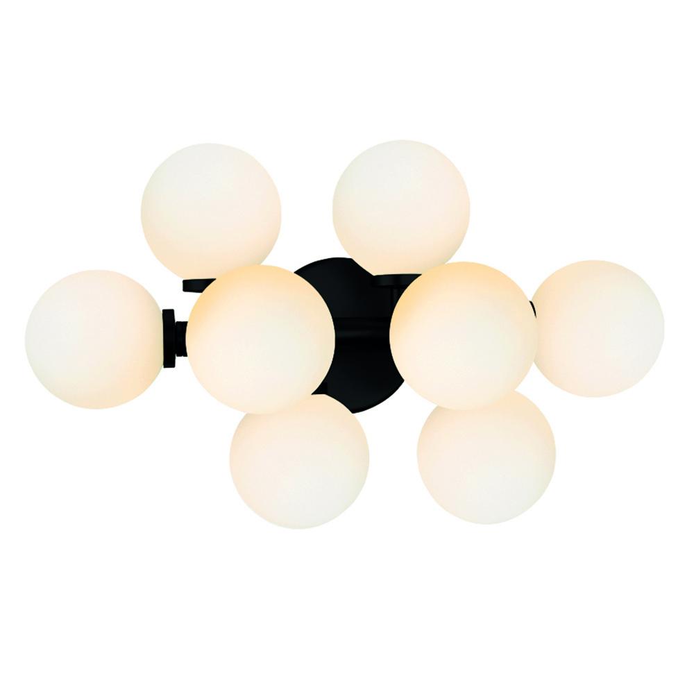 Arya 8 Light Black Vanity Light