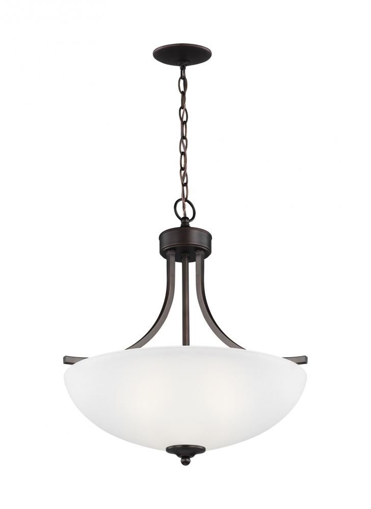 Geary transitional 3-light LED indoor dimmable ceiling pendant hanging chandelier pendant light in b