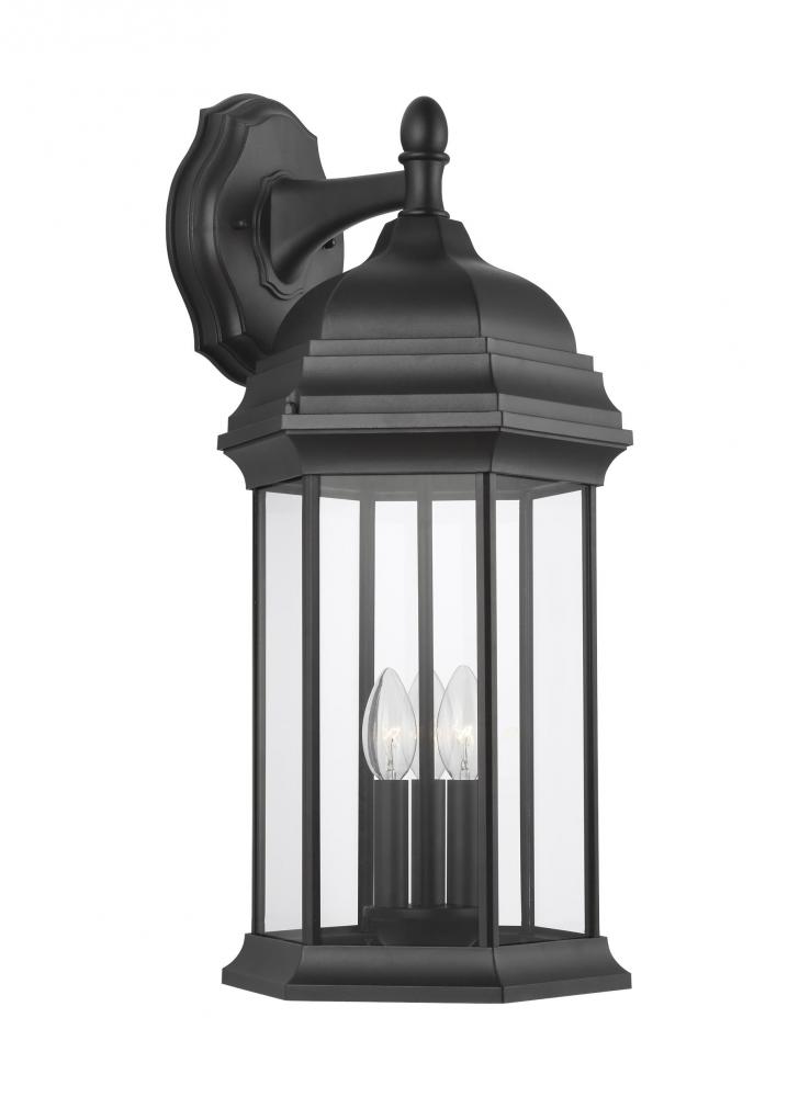 Sevier traditional 3-light LED outdoor exterior extra large downlight outdoor wall lantern sconce in