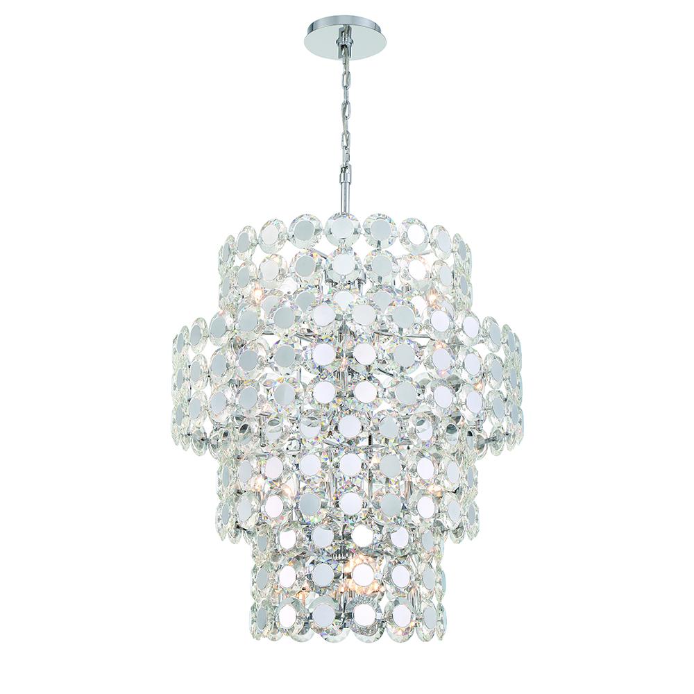 PERRENE,24LT CHANDELIER,CHR