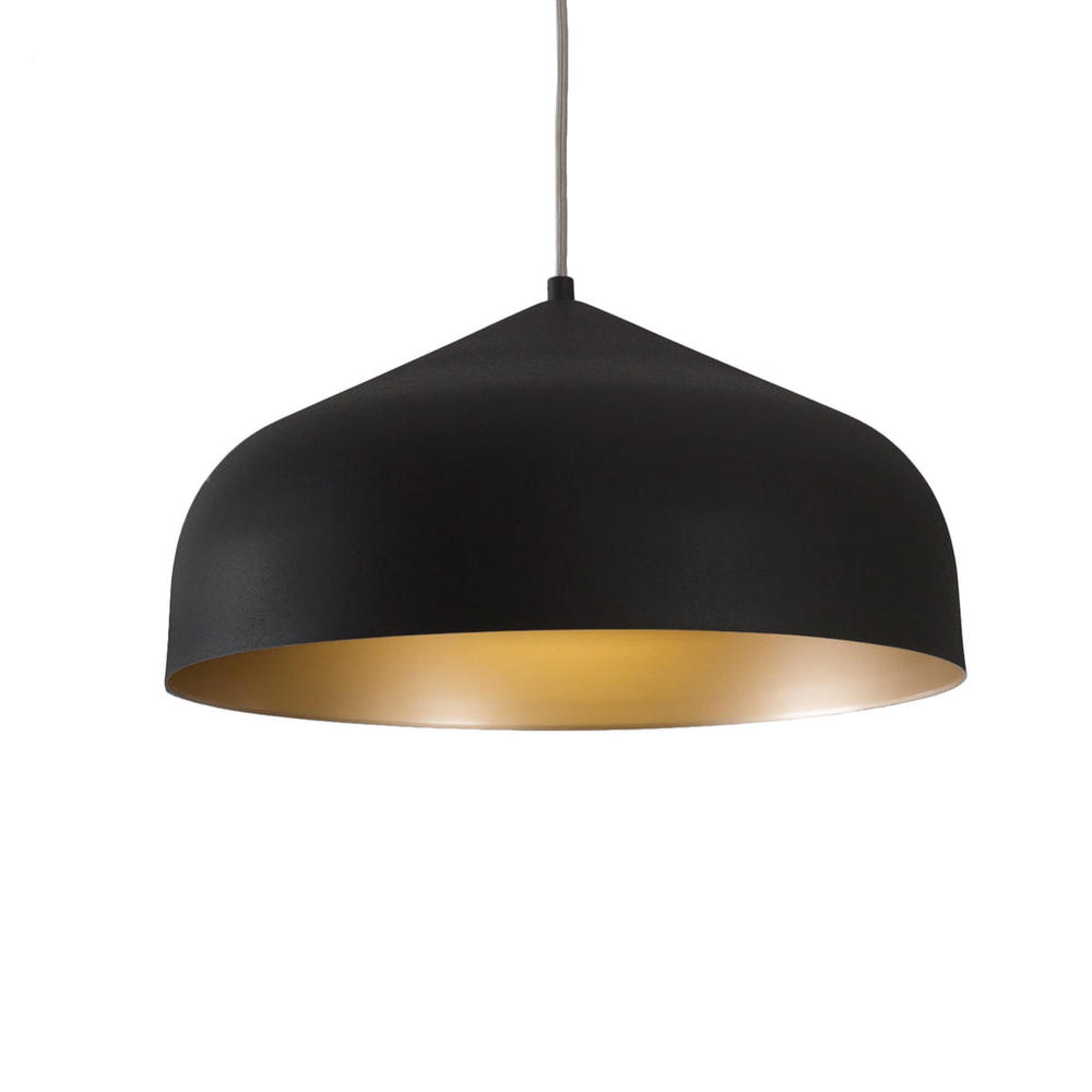 Helena 17-in Black/Gold LED Pendant