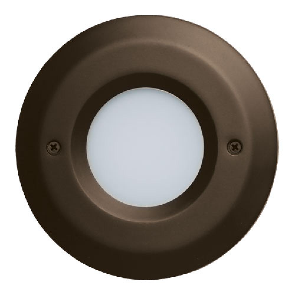 Round Mini LED Step Light with Open Faceplate