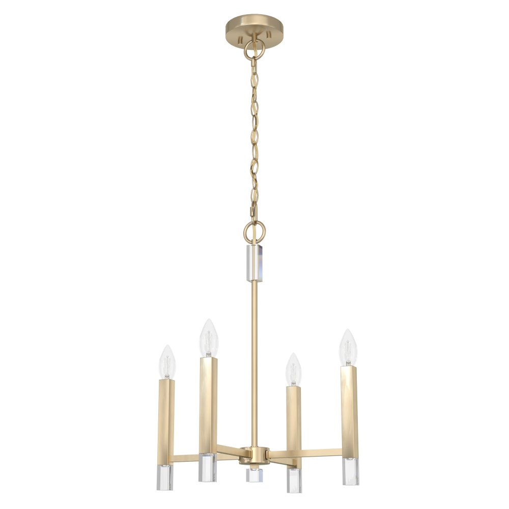 Hunter Sunjai Alturas Gold 4 Light Large Pendant Ceiling Light Fixture