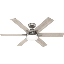 Hunter 52785 - Hunter 52 inch Georgetown ENERGY STAR® HunterExpress Brushed Nickel Ceiling Fan with LED Light Kit
