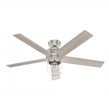 Hunter 52656 - Hunter 52 inch Xidane Brushed Nickel Ceiling Fan with LED Light Kit and Handheld Remote