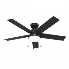 Hunter 51681 - Hunter 52 in Sea Point Matte Black WeatherMax Indoor/Outdoor Ceiling Fan w/ LED Lt Kit