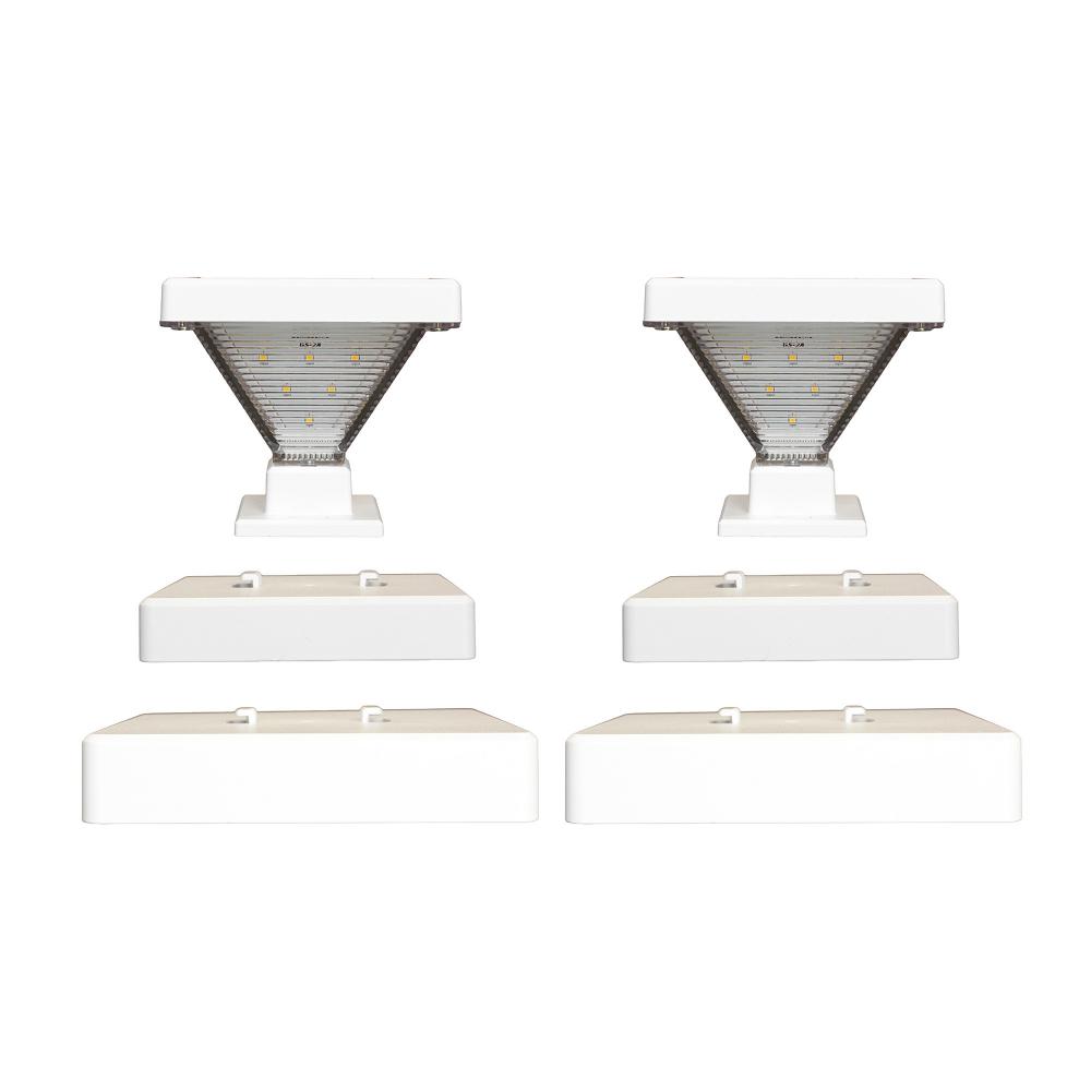 Luxor Solar Post Cap Light â€“ White 2 PK